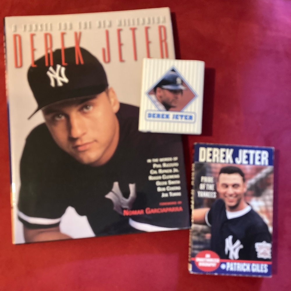 (3) Three Derek Jeter Books New York Yankees